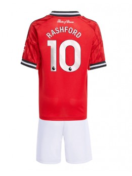 Otroški Nogometna dresi replika Manchester United Marcus Rashford #10 Domači 2025-26 Kratek rokav (+ hlače)